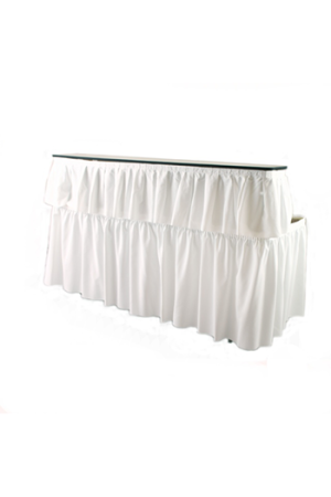 6FT Bar Table with White Skirting